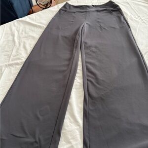 Elegant Charcoal Wide-Leg Women's Pants